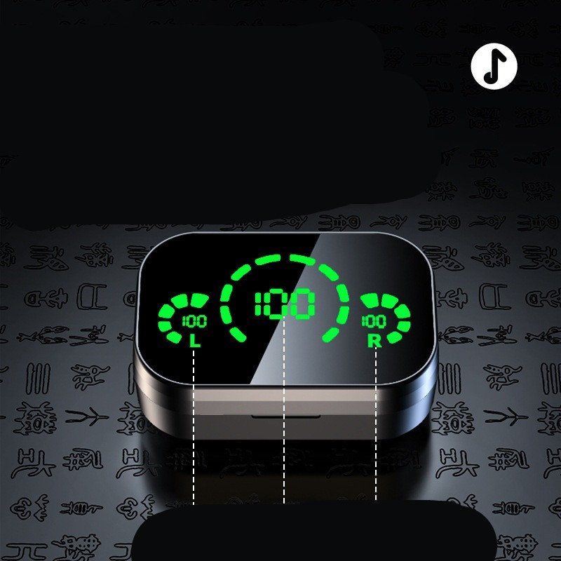 YD03 Wireless Bluetooth-compatible Headset TWS Large Screen Smart Digital Display In Ear Breathing Light - 图片 4