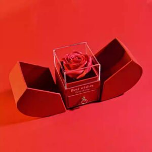 Gift For Women Eternal Rose Gift Box Heart Necklace